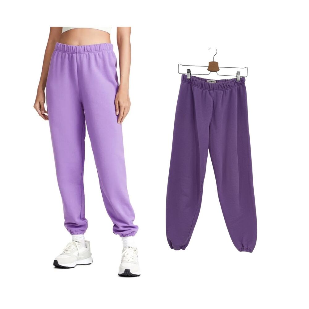 Tory Sport Purple French Terry Jogger Sweatpants Elastic Waist Size XS